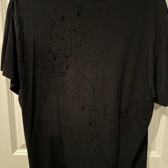 Distressed Black Shotgun Tee Shirt - Worn 1x - Picture 9 of 10